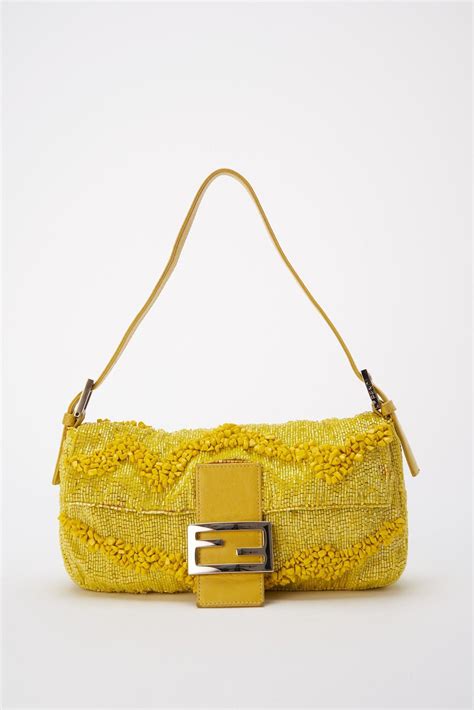 baguette fendi gialla|fendi bag.